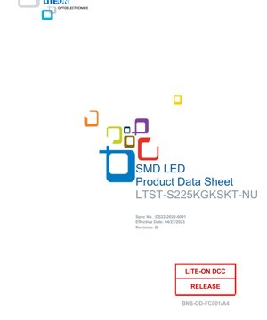 Kulit Dokumen PDF - Dokumen Teknikal SMD LED LTST-S225KGKSKT-NU - Dwi Warna (Hijau/Kuning) - 25mA - 60mW
