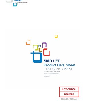 Kulit Dokumen PDF - LTST-C155TGKFKT Dwi Warna SMD LED Spesifikasi - Ketinggian 1.10mm - Hijau 3.3V/Oren 2.0V - 76mW/75mW - Dokumen Teknikal Bahasa Melayu