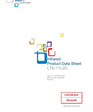 PDF 문서 표지 - 적외선 발광 다이오드 LTE-11L2D 데이터시트 - T1 3mm 패키지 - 940nm 파장 - 1.8V 순방향 전압 - 170mW 전력 소산 - 한국어 기술 문서