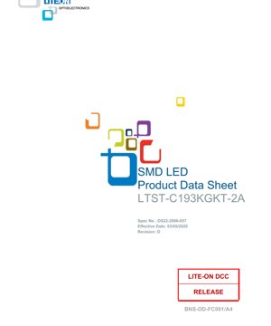 جلد سند PDF - دیتاشیت فنی LTST-C193KGKT-2A - ابعاد 1.6x0.8x0.35mm - ولتاژ 1.6-2.2V - رنگ سبز - سند فنی فارسی
