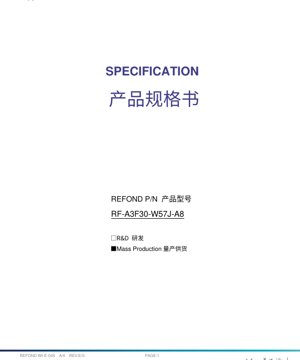 PDF Belge Kapağı - LED Teknik Spesifikasyonu - 3.0x1.4x0.52mm - 2.8-3.3V - Beyaz - 0.66W - Teknik Belge