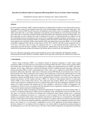 PDF 문서 표지 - SMT 리플로우 공정에서의 부품 이동에 대한 데이터 기반 예측 모델