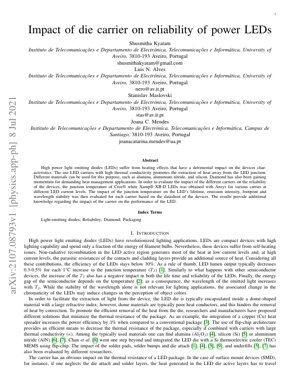PDF Document Cover - Impact of Die Carrier on Power LED Reliability: Thermal Management Analysis