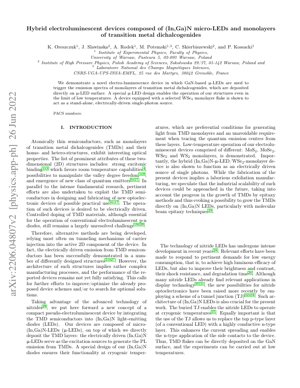PDF文档封面 - 混合电致发光器件：结合TMD单层材料的(In,Ga)N微米LED